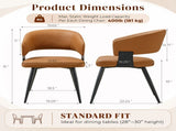Modern Kitchen Dining Chair Set , brown faux leather soft cushion, curved wrap-around W5815P583490