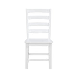 ZUN Contemporary White Finish Side Chairs Set of 2 Dining Wooden Kitchen Dining Furniture Casual Style B011P188442