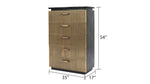 ZUN Modern Style 5-Drawer Chest Made With Mango Wood and Finished with Brass Metal B009128311