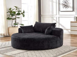 55'L Polyester Sponge single sofa,No Assembly Required,Fluffy Modern Sleeper Chair for Living room, W834P431153