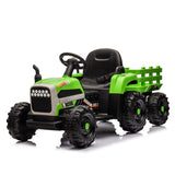 ZUN Ride on Tractor with Trailer,24V Battery Powered Electric Tractor Toy, 200w*2motor W1578P193903