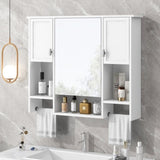 35'' x 28'' Modern Wall Mounted Bathroom Storage Cabinet, Bathroom Wall Cabinet with Mirror, WF317173AAK