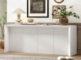 Acacia Wood Veneer Simple Entryway Table with Wavy Design,Suitable for Study,Entryway, N711P225790K
