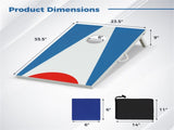 3'x2' Cornhole Board Set with 8 Bean Bags, Foldable Portable Outdoor Tossing Game BlueRedWhite 36988596