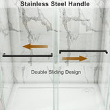 56 to 60'' W x 76'' H Frameless Shower Door, Double Sliding Shower Door with Premium 3/8'' T3210P277253