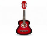 Turn red 30-inch Round Acoustic Guitar with Picks, Strings, Capo, Case, Tuner, and Strap 55503979