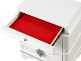 Laguna Modern Style 2-Drawer Night stand Made with Wood, Hidden Jewelry Drawer and Crystal Accents B009P270825
