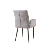 Modern Velvet Dining Chairs 2-Piece Set - Soft Cushioned Seats with Iron Frames in Mustard Light N842P284568E