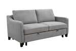 ZUN 69"3 in 1 Convertible Queen Sleeper Sofa Bed, Modern Fabric Loveseat Futon Sofa Couch w/Pullout Bed, W1417132011