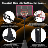 Portable Basketball Hoop for Youth Adults & Professional Match,Adjustable Height 8.04 ft to 10.01 W3297P297487