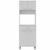 Santa Maria 1-Drawer 1-Shelf Area Pantry with Adjustable Metal Legs White B06280024
