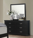 ZUN Classic Traditional 1pc Dresser of 6 Drawers Black Finish Bedroom Wooden Storage Furniture B011P233723