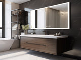 48" x 32" LED Bathroom Mirror with Brushed Aluminum Frame,Copper-Free Silver Mirror, 3-Color W2709P268900