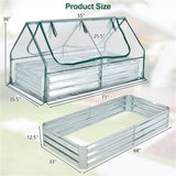 ZUN Mini garden bed Silver 07307019