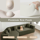127.5'' Modern Minimalist Sofa With Deep Seat,No Assembly Needed 37328762
