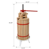 Fruit Wine Press - 100% Nature Apple&Grape&Berries Crusher Manual Juice Maker for Kitchen, Solid 08786326