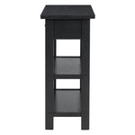 ZUN TREXM Retro Console Table with Drawer and Two Sturdy Shelves for Entryway, Living Room N715P195561B