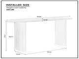 Length 59.1 Inch Entryway Table for Living Room,Narrow Console Table with Unique Stainless Steel W2582P406099