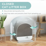 ZUN Fully Enclosed Cat Litter Box/Cat Litter Box 18970422