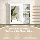 30'' x 28'' Bathroom Medicine Cabinet with Mirror, Wall Mounted Mirror Cabinet with Storage N710P209425K
