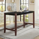 Counter Height Table, 47.5 Inch Faux Marble Finish Bar Dining Table, Modern Bar Tall Dining Table N752P269652B