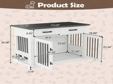 44.48" Large Dog Crate Furniture, Indoor Wooden Dog Kennel End Table with 2 Storage Drawers and 31820868