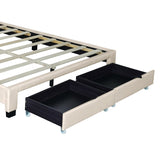 ZUN QUEEN SIZE UPHOLSTERED BED WITH ADJUSTABLE HEIGHT / MATTRESS 10 TO 14 INCHES / LED DESIGN WITH W1867121463