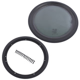 Round Fixed RV Window 13" Tinted Window for RV Camper Caravan with Trim Ring Fit for 1-5/8" 34757134