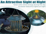 37.8 inch Bird Bath and Solar Bird Feeders Combo with Flower Planter Pedestal, Weather Resistant 30522581