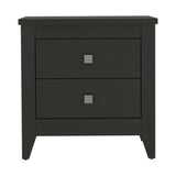 ZUN Breeze Four-Legged Modern Bedroom Nightstand, with Two Drawers B128P148671