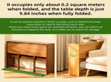 Bamboo Folding Desk, Space-Saving Computer Desk for Small Spaces, Foldable Study Table for Bedroom, W2641P408486