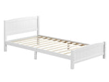 FCH Twin Pine Single-Layer Core Vertical Stripe Full-Board Curved Bed Head With The Same Bed Foot 98852423
