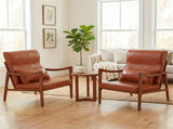 Modern Accent Chair with Rubber Wood Legs, Upholstered Lounge Armchair with Neck & Lumbar Pillow for 89834523