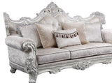 Melrose Traditional style Sofa in champagne and silver brush finish made with wood B009138493