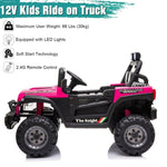 ZUN BBH-016 Dual Drive 12V 4.5A.h with 2.4G Remote Control off-road Vehicle Rose Red 13861835