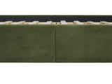 Stockholm Modern Wavy Headboard Platform Bed, King, Olive Green Performance Velvet B2719P238207