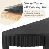 Mirod Elegant Half-Moon Entryway Table with Wood Veneer and Open Shelf A Refined Accent Piece for N760P285986B