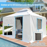 ZUN 10'x12' Gazebo Cover for Hardtop Gazebos, Outdoor Universal Winter Gazebo Cover with Sidewalls and W1859P226061