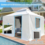 ZUN 12'x12' Gazebo Cover for Hardtop Gazebos, Outdoor Universal Winter Gazebo Cover with Sidewalls and W1859P226063