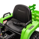 ZUN Ride on Tractor with Trailer,12V Battery Powered Electric Tractor Toy w/Remote Control,electric car 11279918