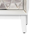 ZUN 22" 2-Drawers Pattern Mirror Glass Nightstand T3036P271830