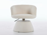 Adjustable Height 360&deg Swivel Bar Stool, Modern Chenille Upholstered Round Dining Chair, W1143P460575