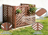 Air Conditioner Fence Screen Outside, Cedar Privacy Fence 3 Panels to Hide AC & Trash Enclosure, 70398257