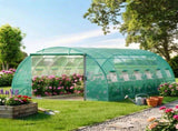 20' x 10' x 7' Walk-in Tunnel Greenhouse, Portable Hot House with Galvanized Steel Hoops & 12 63923894