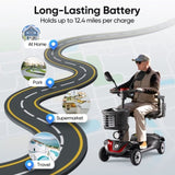 4 Wheel Electric Mobility with Lights, Powered Electric Mobility Scooter, Basket, Extended 33904565