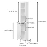 ZUN 66.92" Tall Bathroom Storage Cabinet with Adjustable Shelves,1 Doors Freestanding Cabinet with 01149860