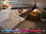 60 Inch Smart Indoor & Outdoor Ceiling Fan with Dimmable LED Light, 6Speed Quiet Reversible DC W3816P585802