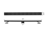 30 Inch Linear Shower Drain with Removable Brick Patterned Grate Cover, 304 Stainless Steel Shower 03505773