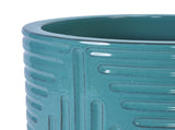 Ceramic Flowerpot, Modern Planter for Patio, Garden, Windowsill - Cyan W3273P326368