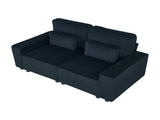 Modern Corduroy Loveseat with 2 Throw Pillows, Soft Double Seat Sofa for Cozy Living Spaces, Ribbed 68122796